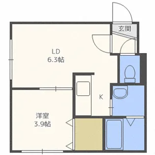 ブランノワール麻生エクサゴーヌ【2階】の間取り