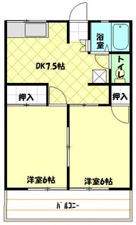 シティハイムがくえん【1階】の間取り
