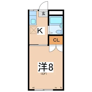 ライオンズハイツT【2階】の間取り