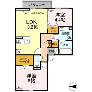Fleurir(フルリール)【3階】の間取り