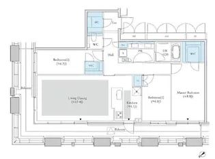 Dマークス西新宿タワー【20階】の間取り