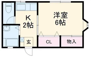 コスモハイツ【1階】の間取り
