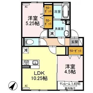 コンフォートレジデンス宮子 A【2階】の間取り