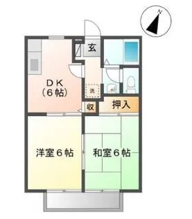 2DKの間取り画像
