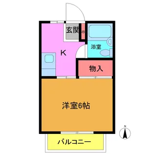 ヒルズミヤマ【2階】の間取り