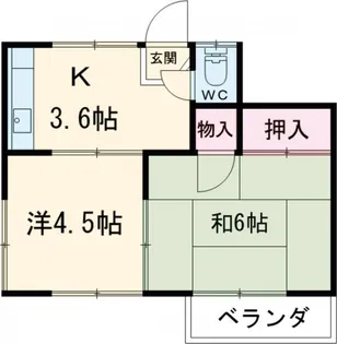 安藤ハイツ【2階】の間取り
