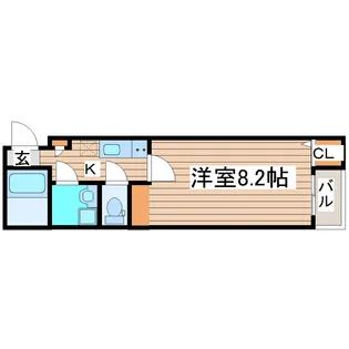 TROIS五輪【1階】の間取り