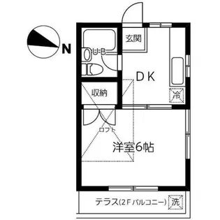 東京都東村山市萩山町2【アパート】の間取り