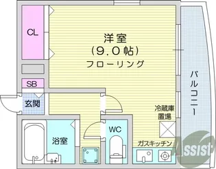 ハイレジデンス南光台【1階】の間取り