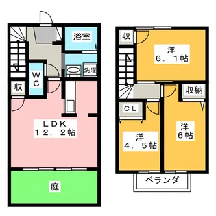 メロディー B【2階】の間取り