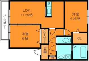 シャンテ高山台A・B【2階】の間取り