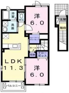 ラ・ドゥサーIV【2階】の間取り