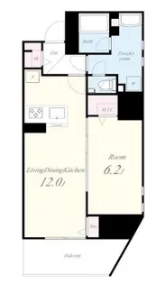 テアトル神南【12階】の間取り