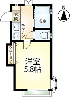 エスポワールAWA【1階】の間取り