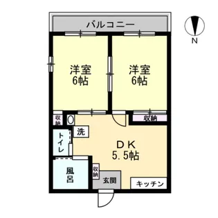 ドミールA【2階】の間取り