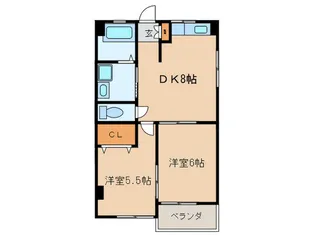 レジデンス岩島【5階】の間取り