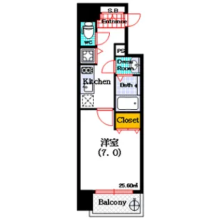 プレサンス松屋町駅前【8階】の間取り