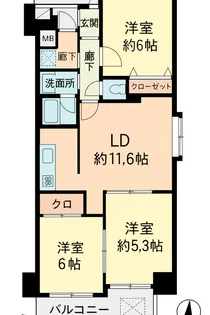 ヴィサージュ湘南平塚【7階】の間取り
