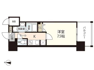 S-RESIDENCE国泰寺町一丁目【6階】の間取り