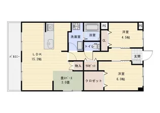 ヴィーブル東若林【1階】の間取り