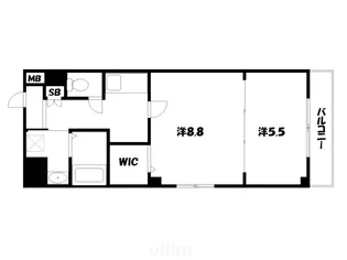 三条双月堂【4階】の間取り