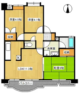 インシュランスビル9【6階】の間取り