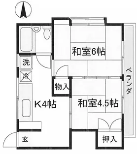 栄美荘【2階】の間取り