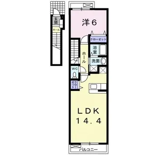 フロラシオン 大橋【2階】の間取り