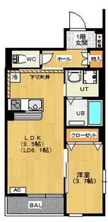 エスタシア【1階】の間取り