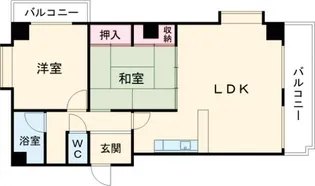 サンライフ花房【4階】の間取り