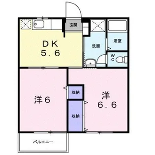 エンゼルハイツ城ノ内A【1階】の間取り