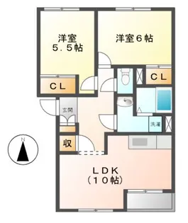 グランベルハウス【2階】の間取り