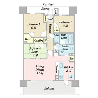 クレヴィア三郷中央【10階】の間取り