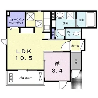 香川県高松市上天神町【アパート】の間取り