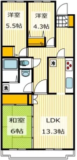 船橋夏見レジデンス【5階】の間取り