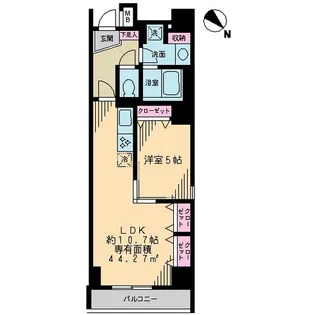 アーク銀座京橋【8階】の間取り