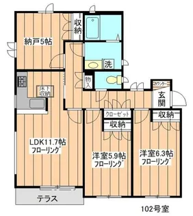 カトルファミーユ【1階】の間取り