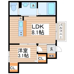 【新築】マノアーレ名取駅西B棟【1階】の間取り