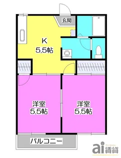 埼玉県川越市南大塚4【アパート】の間取り
