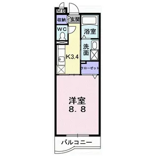 ルーブル・ベル【1階】の間取り