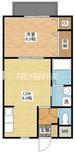コーポカレン【1階】の間取り