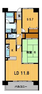 CASSIA横濱ガーデン山【4階】の間取り