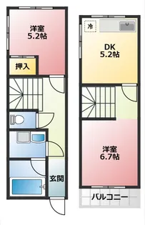 静岡県三島市大宮町3【一戸建】の間取り