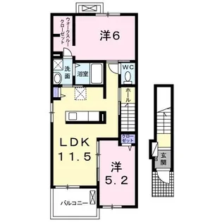 ゴールドオルカノース【2階】の間取り