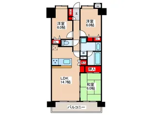 日神パレステージ熊谷鎌倉町【3階】の間取り