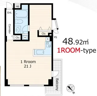 東京都港区三田1【マンション】の間取り