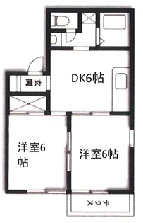 コーポ元橋本II【1階】の間取り