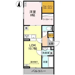 埼玉県越谷市レイクタウン2【アパート】の間取り