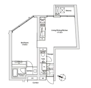 カスタリア渋谷櫻丘【6階】の間取り