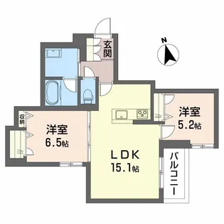 ShaMaison神通町【2階】の間取り